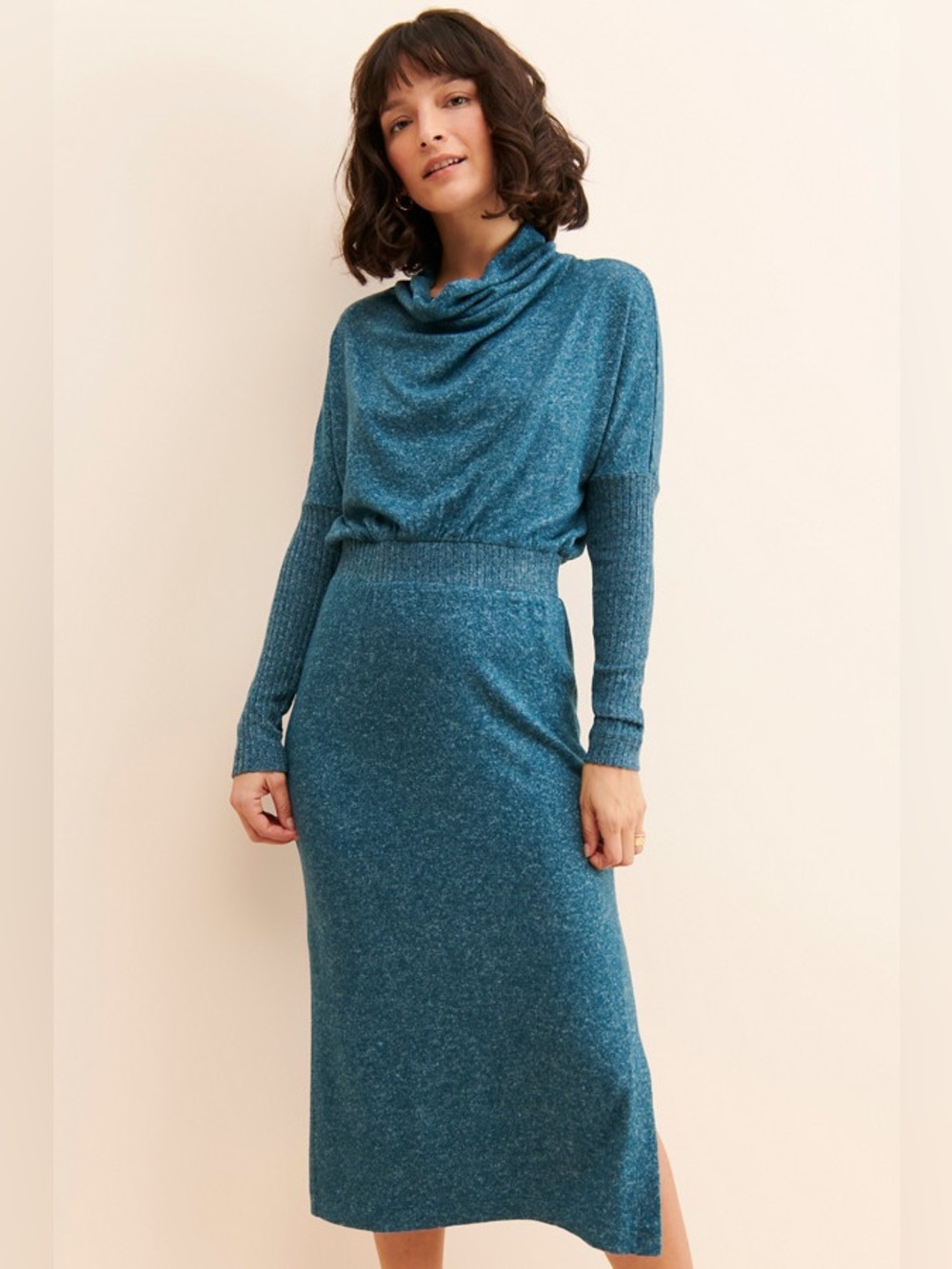 Anthropologie Daily Practice The Arabella Knit Dress in Dark Blue